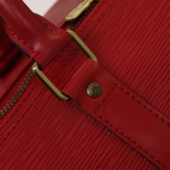 LOUIS VUITTON Epi Keepall 55 Boston Bag Red M42957 LV Auth 132721 - Picture 10 of 16